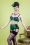 50s Ingrid Lace Suspender Belt in Green