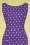 Collectif Clothing - 50s Hepburn Pretty Polka Dot Pencil Dress in Purple 3