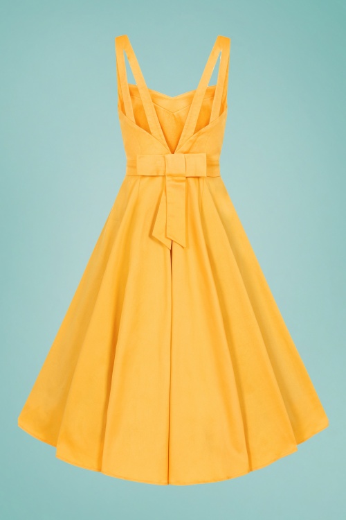 Collectif Clothing - Jenny-Lu Swing Kleid in Gelb 2