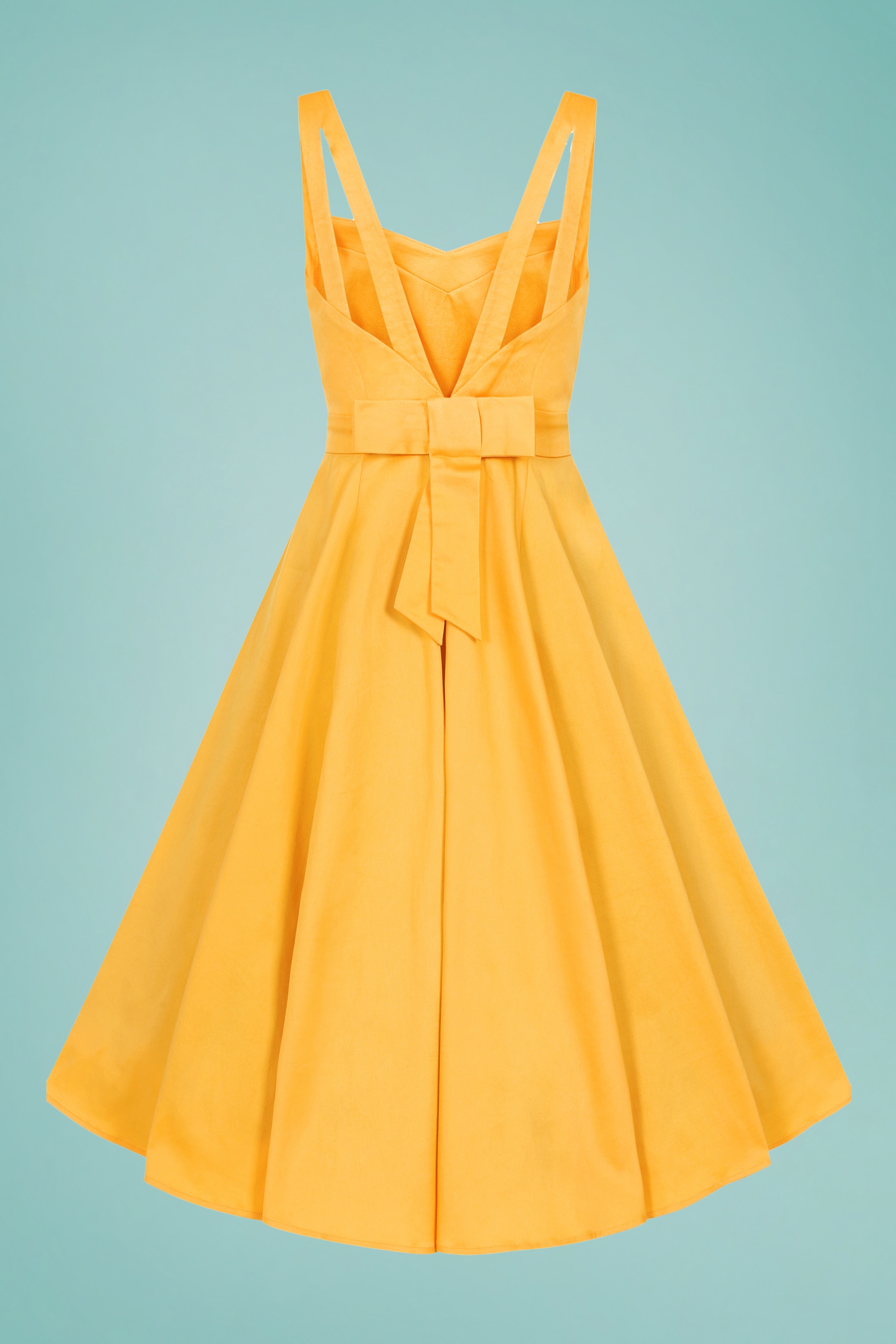 Collectif Clothing - Jenny-Lu swing jurk in geel 2