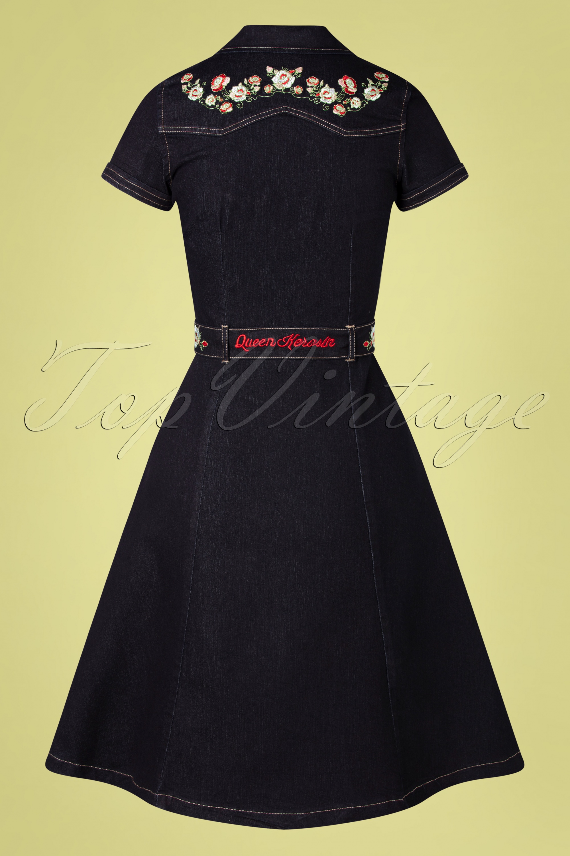 Y's DENIM HOLE EMBROIDERY DRESS 黒1 Y's DENIM HOLE EMBROIDERY DRESS 黒1 ワンピース