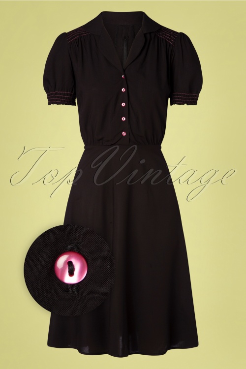 Bunny - 50s Camille Swing Dress in Black 2