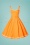 Collectif 36808 Nova Heart Trim Swing Dress Orange 210401 014W