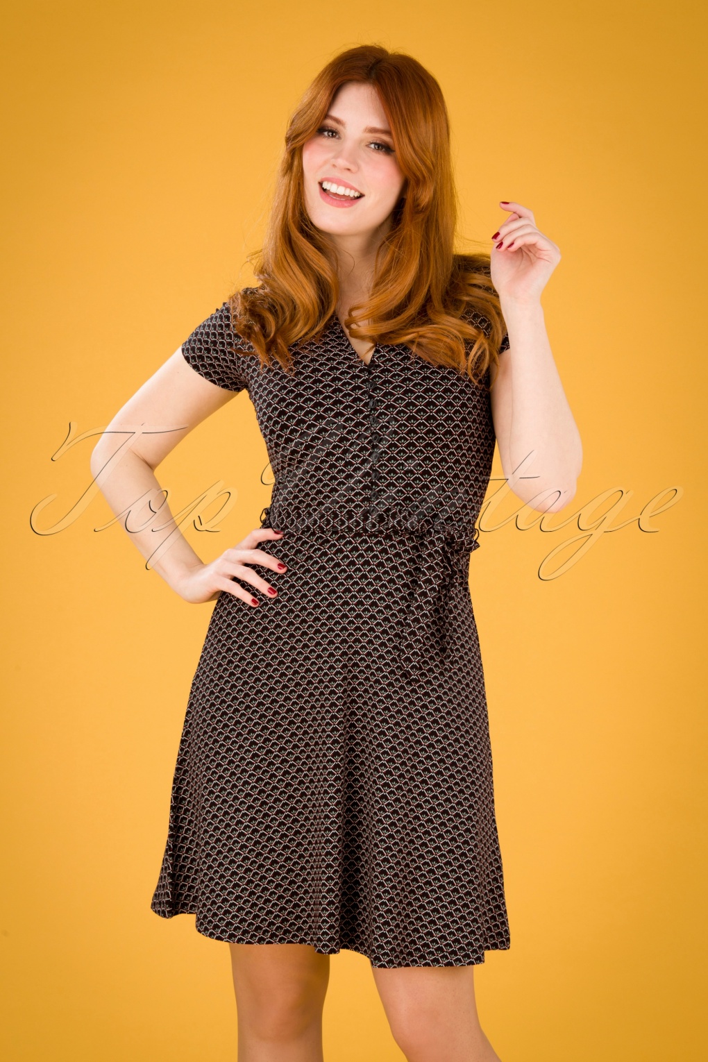 60s Emmy Fresno Dress in Black