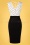 Vintage Chic 38349 Marenda Polkadot Pencil Dress Ivory Black 210402 008W