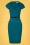 Vintage Chic for Topvintage - Melany Pencil Dress Années 50 en Bleu Canard