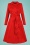 40s Korrina Swing Trench Coat in Red