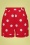 Collectif Clothing - Jojo Painted Polka Shorts Années 50 en Rouge