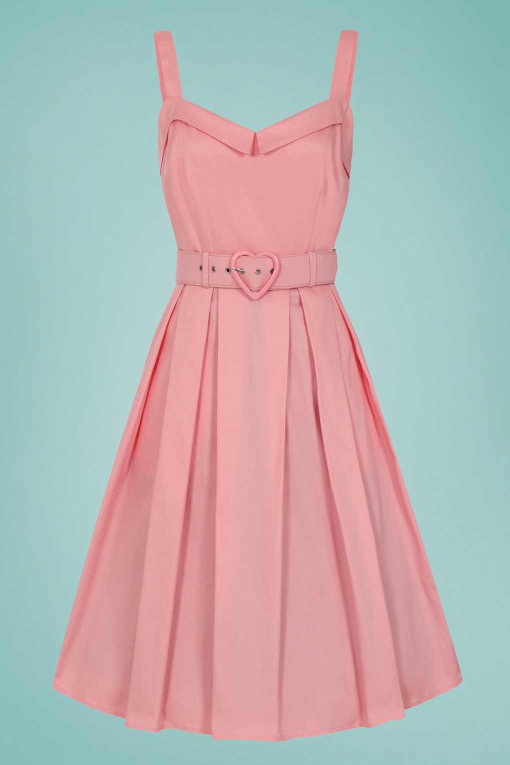 50s Dorothy Plain Swing Dress in Peach