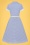 Collectif Clothing - Marjorie contrasterende swing jurk in blauw en wit 2