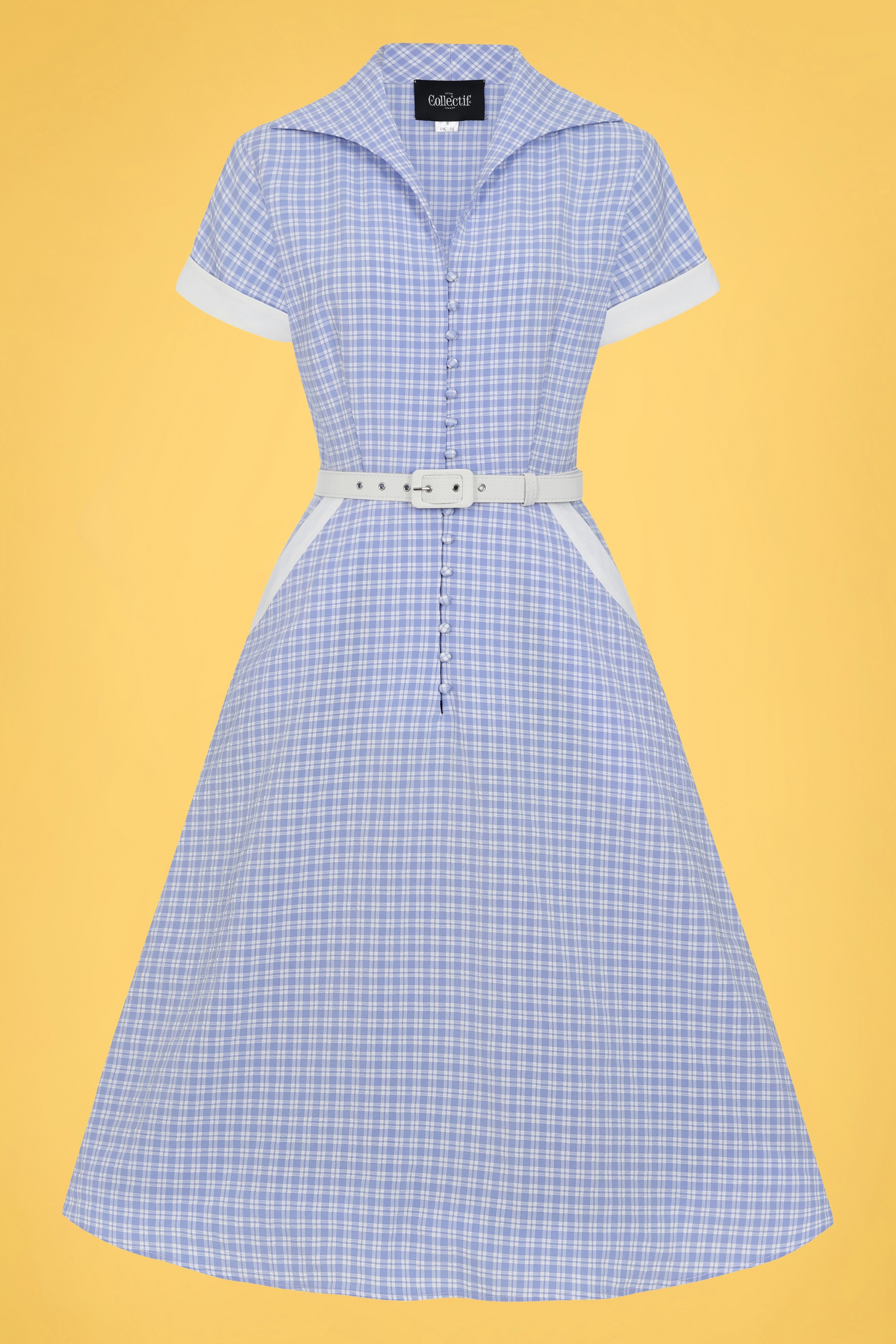 CARTOGRAPHIC PATTERN DRESS ブルーM DKDR01025_8_KA5G29Y8_H56_Fb.