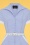 Collectif Clothing - Marjorie Contrast Swing Kleid in Blau und Weiß 3