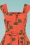 Collectif Clothing - Jill Palm Beach Swing Dress Années 50 en Orange 3