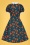 Collectif Clothing - Peta Flora Swing Kleid in Marineblau 2