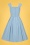 Collectif Clothing - Jill Swing Dress Années 50 en Bleu Clair 2