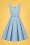 Collectif Clothing - Jill Swing jurk in lichtblauw