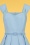 Collectif Clothing - Jill Swing Dress Années 50 en Bleu Clair 3