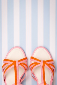 Lola Ramona - 50s Ava Vegan Smootie Sandals in Pink and Orange 3