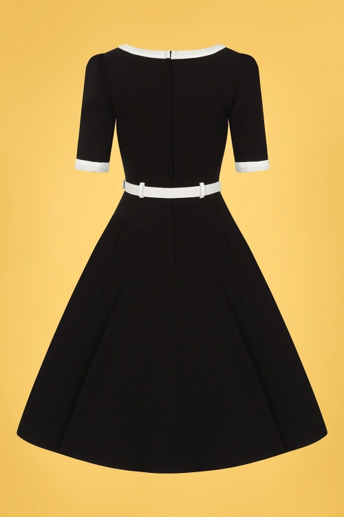 Collectif Clothing - 50s Sadie Swing Dress in Black  3