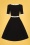Collectif Clothing - Sadie Swing Dress Années 50 en Noir 3