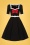 Collectif Clothing - Sadie Swing Dress Années 50 en Noir