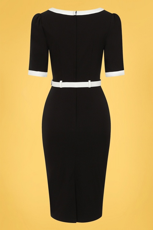 Collectif 36792 Sadie Pencil Dress Black20210406 021LW