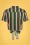 Collectif Clothing - Sammy Palm Stripe Tie Blouse Années 50 en Rose et Vert 2