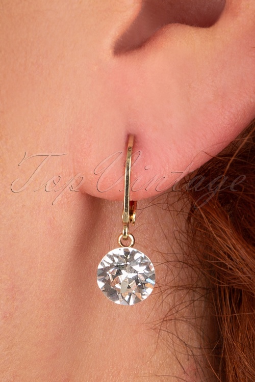 Lovely - 40s Heirloom Swarovski Earrings in Crystal