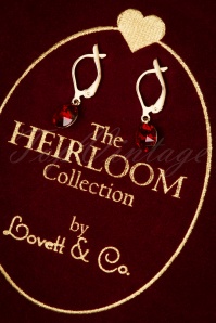 Lovely - Heirloom Swarovski Earrings Années 40 en Rouge Rubis 2