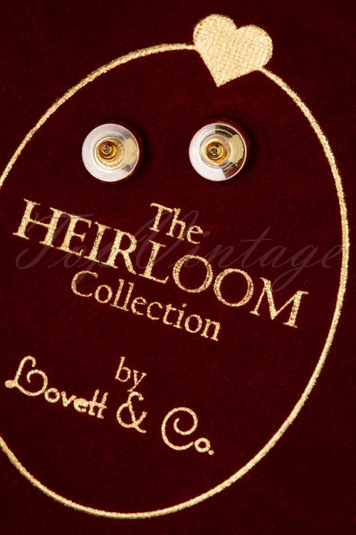 Lovely - Heirloom Swarovski Earrings Années 40 en Doré et Bleu 4