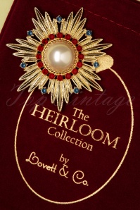 Lovely - Heirloom Gold Plated Pearl Starburst Brooch Années 40