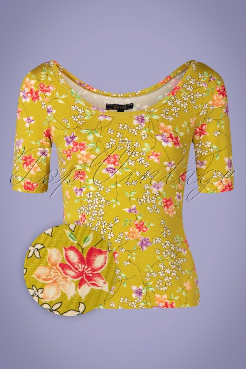 King Louie 35558 Blouse Green Floral 04072021 002Z