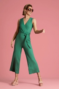 King Louie - 60s Mary Roulette Jumpsuit in Fir Green