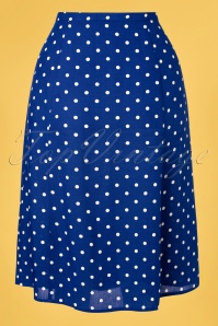 King Louie - 60s Juno Pablo Button Skirt in Midnight Blue 4