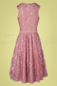 Miss Candyfloss - Barite Helio zomer swing jurk in pink 6