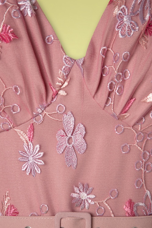 Miss Candyfloss - Barite Helio zomer swing jurk in pink 5