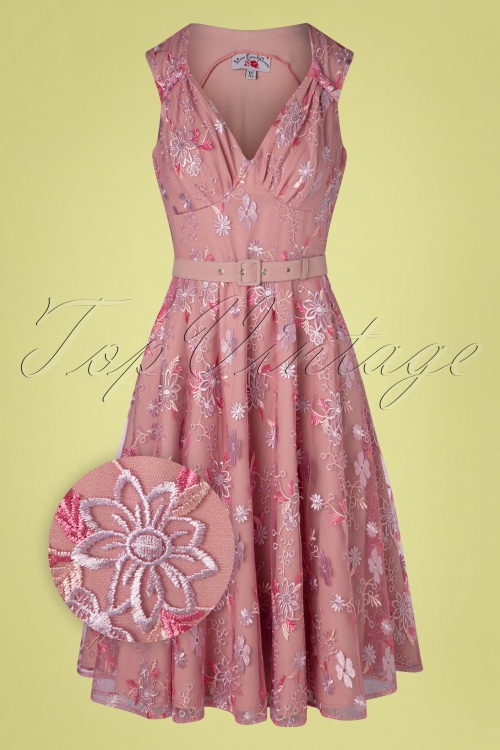 Miss Candyfloss - 50s Barite Helio Summer Swing Dress in Pink 3