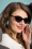 Cat Eye Sunglasses Années 50 en Noir