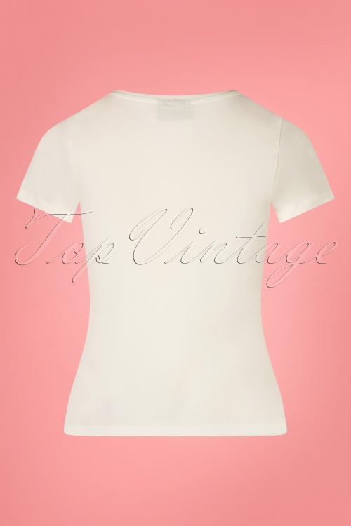 Topvintage Anniversary Collection - Cruising Into the Sunset T-shirt in off white  4