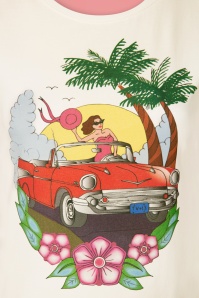 Topvintage Anniversary Collection - Cruising In The Sunset T-Shirt in Weiß 3
