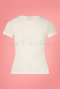 Topvintage Anniversary Collection - Vintage Lady T-Shirt Années 50 en Blanc Cassé 4