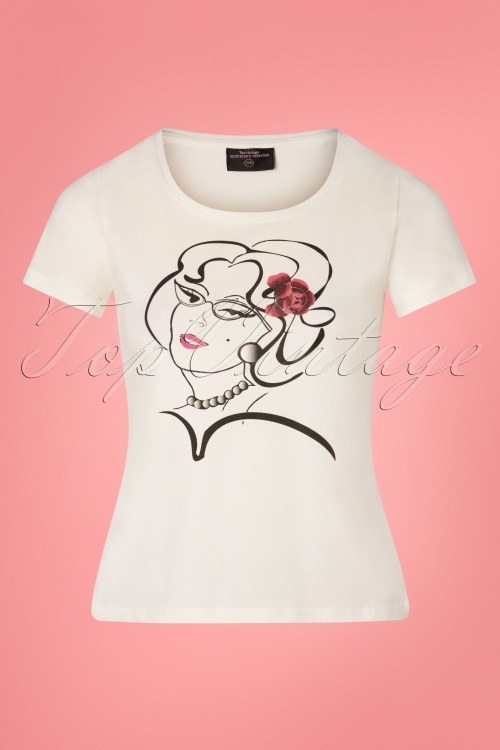 Topvintage Anniversary Collection - Vintage Lady T-Shirt in Off White 2