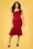 Unique Vintage - Grease Rizzo Polkadot Wiggle Dress Années 50 en Rouge et Noir