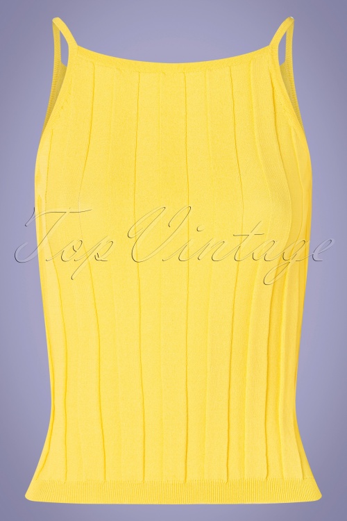 Compania Fantastica - 60s Tesha Top in Lemon Yellow 2