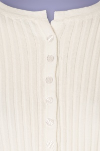 Compania Fantastica - 60s Carry Cardigan in Ivory White 3
