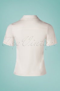 Who's That Girl - 60s Dina Blouse in Soft White 2