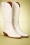 Julia Stitched Western Boots Années 70 en Blanc Cassé