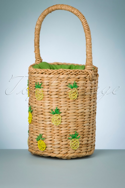 Collectif Clothing - 50s Tina Pineapple Bag in Natural 3