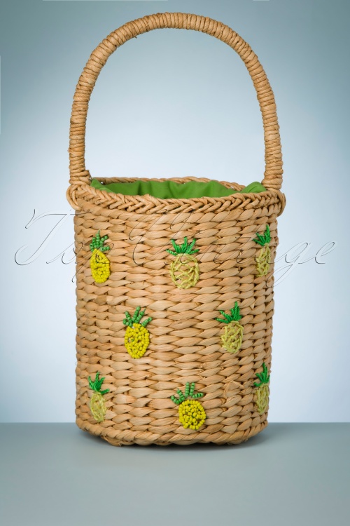Collectif Clothing - 50s Tina Pineapple Bag in Natural