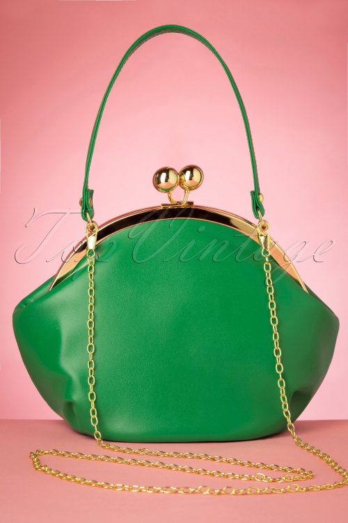 Collectif Clothing - 50s Milly Elegant Daytime Bag in Green